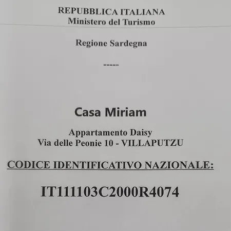 Apartament Casa Miriam - Vacanze Villaputzu